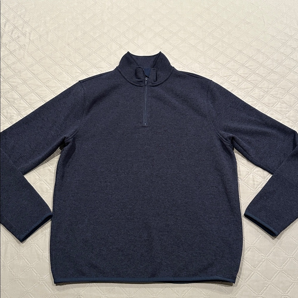 J.Crew Authentic Fleece Navy Blue Sweater.
